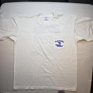 Vintage Camel Groove Blender Shirt Mens XL White Pocket Promo 90s 1996
